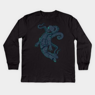 Cosmic Space Skull Kids Long Sleeve T-Shirt